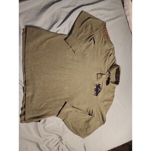 Vtg Polo Ralph Lauren Polo Shirt Mens M Duel Match 3 Double Big Pony Green